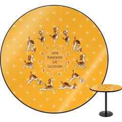 Yoga Dogs Sun Salutations Round Table - 24" (Personalized)