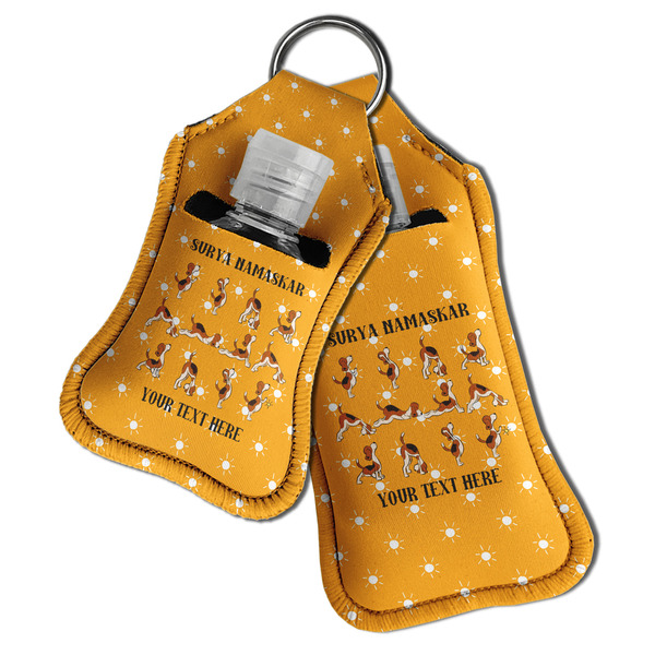 Yoga Dogs Sun Salutations Sanitizer Holder Keychain - Both in Case (PARENT)