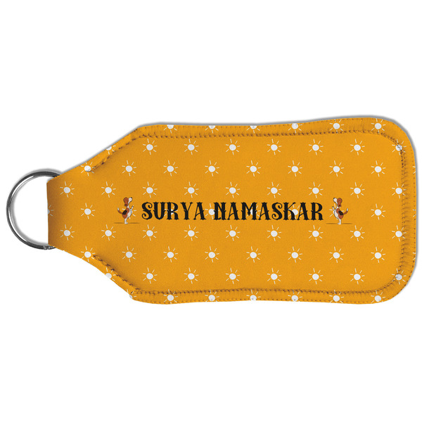 Yoga Dogs Sun Salutations Sanitizer Holder Keychain - Large (Back)