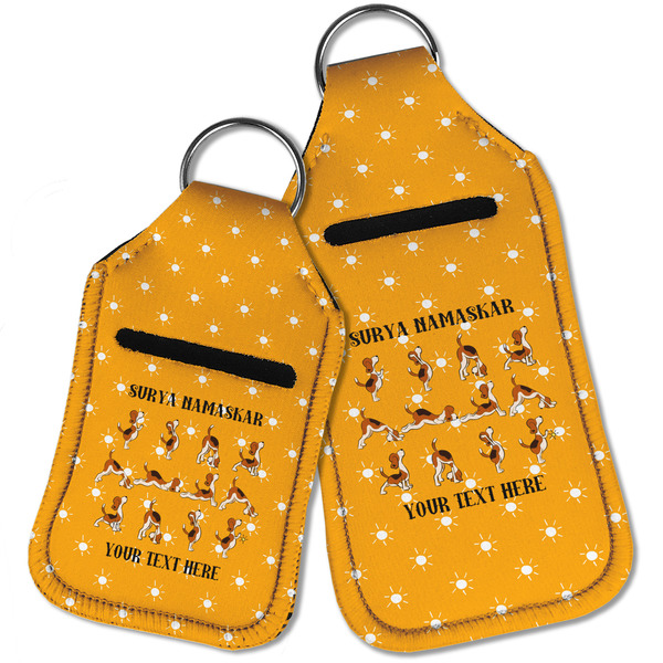 Yoga Dogs Sun Salutations Sanitizer Holder Keychain - Parent Main