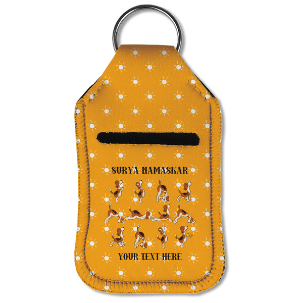 Yoga Dogs Sun Salutations Sanitizer Holder Keychain - Small (Front Flat)