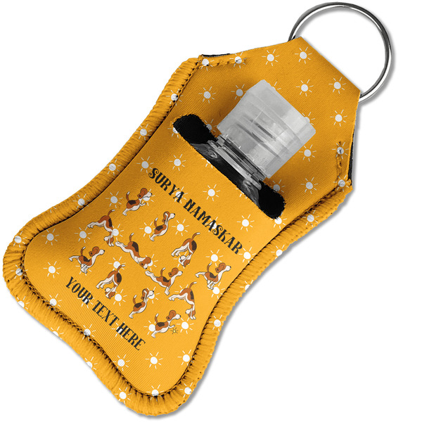 Yoga Dogs Sun Salutations Sanitizer Holder Keychain - Small in Case