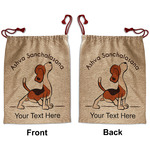 Yoga Dogs Sun Salutations Santa Sack - Front & Back (Personalized)
