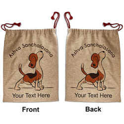 Yoga Dogs Sun Salutations Santa Sack - Front & Back (Personalized)