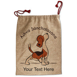 Yoga Dogs Sun Salutations Santa Sack - Front (Personalized)