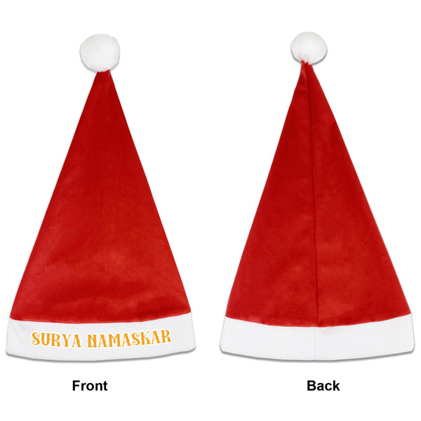 Yoga Dogs Sun Salutations Santa Hats - Front and Back (Single Print) APPROVAL