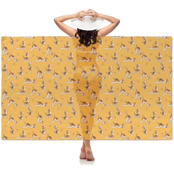 Custom Yoga Dogs Sun Salutations Sheer Sarong
