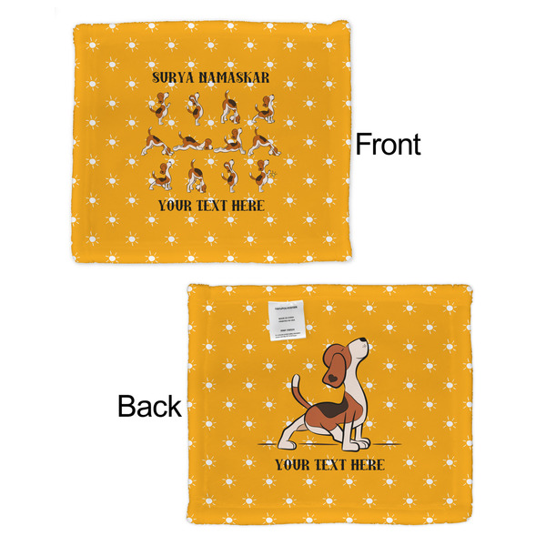 Yoga Dogs Sun Salutations Security Blanket - Front & Back View
