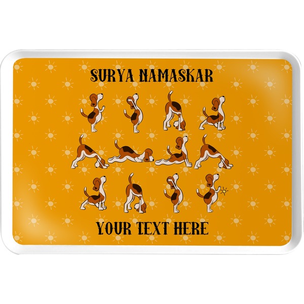 Custom Yoga Dogs Sun Salutations Serving Tray (Personalized)