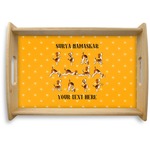 Yoga Dogs Sun Salutations Natural Wooden Tray - Small (Personalized)