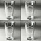 Yoga Dogs Sun Salutations Set of Four Engraved Beer Glasses - Individual View