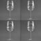 Yoga Dogs Sun Salutations Set of Four Personalized Wineglasses (Approval)