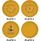 Yoga Dogs Sun Salutations Set of Lunch / Dinner Plates (Approval)