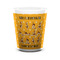Yoga Dogs Sun Salutations Ceramic Shot Glass - 1.5 oz - White - Set of 4 (Personalized)