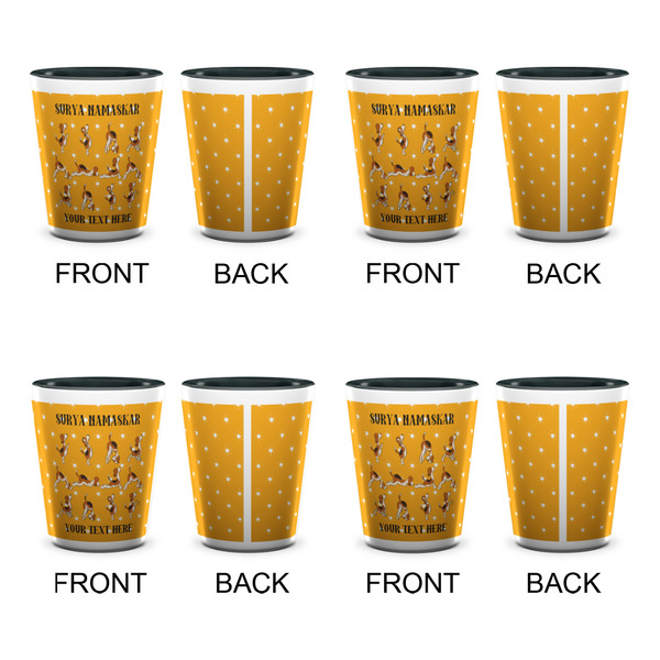 Yoga Dogs Sun Salutations Shot Glassess - Two Tone - Set of 4 - APPROVAL