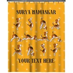 Yoga Dogs Sun Salutations Extra Long Shower Curtain - 70"x84" (Personalized)