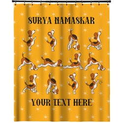 Yoga Dogs Sun Salutations Extra Long Shower Curtain - 70"x84" (Personalized)