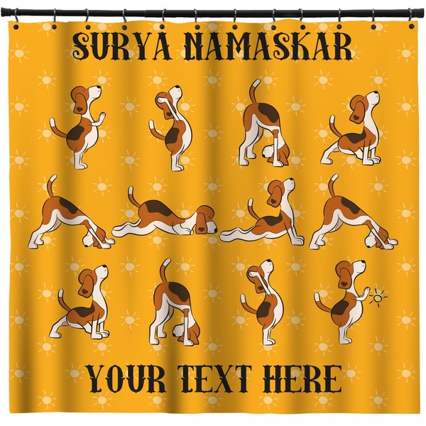 Custom Yoga Dogs Sun Salutations Shower Curtain - Custom Size (Personalized)