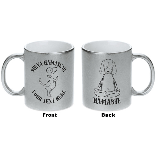 Yoga Dogs Sun Salutations Silver Mug - Approval