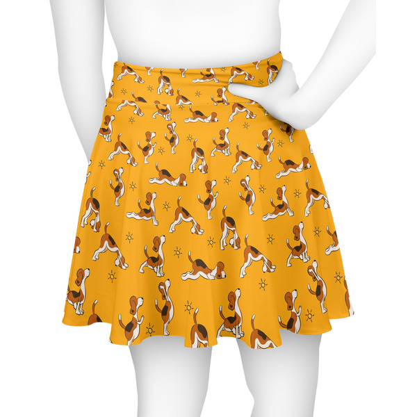 Yoga Dogs Sun Salutations Skater Skirt - Back