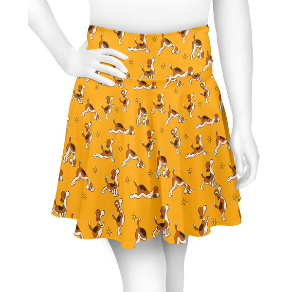 Custom Yoga Dogs Sun Salutations Skater Skirt - 2X Large