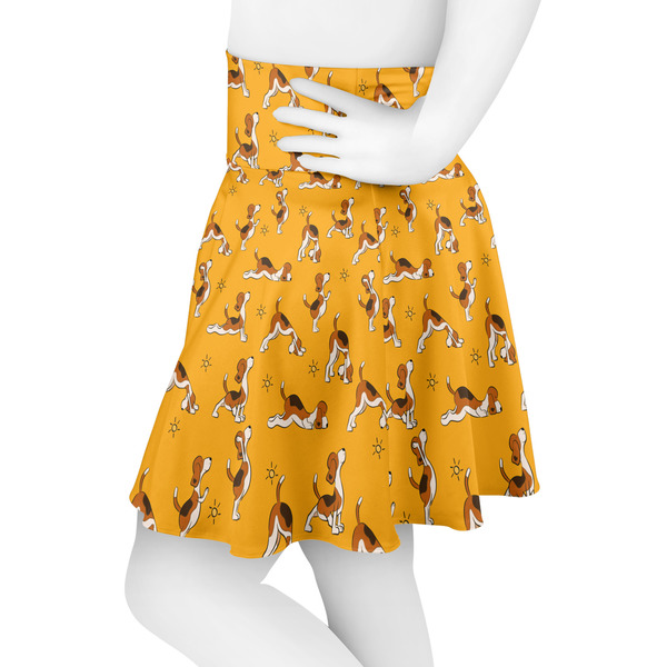 Yoga Dogs Sun Salutations Skater Skirt - Side