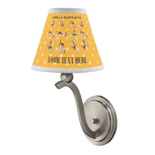 Yoga Dogs Sun Salutations Small Chandelier Lamp - LIFESTYLE (on wall lamp)