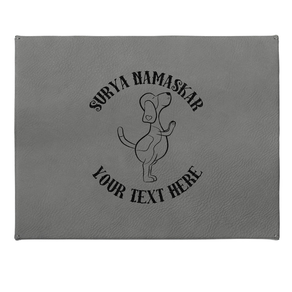 Yoga Dogs Sun Salutations Small Engraved Gift Box with Leather Lid - Approval