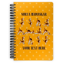 Yoga Dogs Sun Salutations Spiral Notebook - 7x10 w/ Name or Text