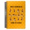 Yoga Dogs Sun Salutations Spiral Notebook - 7x10 w/ Name or Text