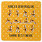 Yoga Dogs Sun Salutations Square Rubber Backed Coaster (Personalized)