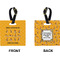 Yoga Dogs Sun Salutations Square Luggage Tag (Front + Back)