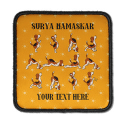 Yoga Dogs Sun Salutations Iron On Square Patch w/ Name or Text