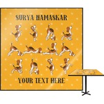 Yoga Dogs Sun Salutations Square Table Top (Personalized)