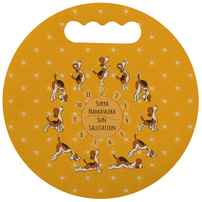 Yoga Dogs Sun Salutations Stadium Cushion (Round) (Personalized)