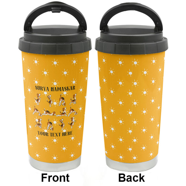 Yoga Dogs Sun Salutations Stainless Steel Travel Cup - Apvl