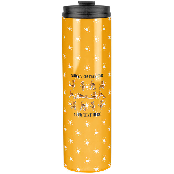 Custom Yoga Dogs Sun Salutations Stainless Steel Skinny Tumbler - 20 oz (Personalized)