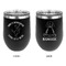 Yoga Dogs Sun Salutations Stainless Wine Tumblers - Black - Double Sided - Approval