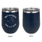 Yoga Dogs Sun Salutations Stainless Wine Tumblers - Navy - Single Sided - Approval
