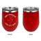 Yoga Dogs Sun Salutations Stainless Wine Tumblers - Red - Single Sided - Approval