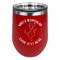 Yoga Dogs Sun Salutations Stainless Wine Tumblers - Red - Single Sided - Front