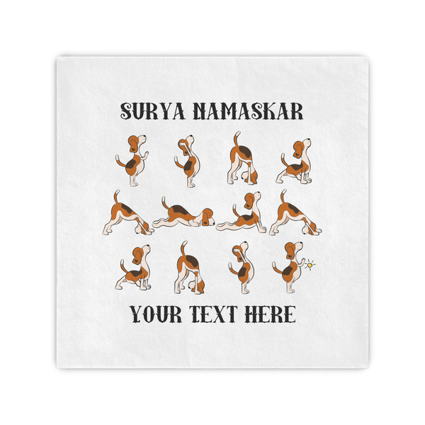 Custom Yoga Dogs Sun Salutations Cocktail Napkins (Personalized)