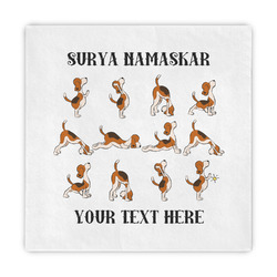 Yoga Dogs Sun Salutations Standard Decorative Napkins (Personalized)
