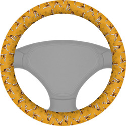 Yoga Dogs Sun Salutations Steering Wheel Cover (Personalized)
