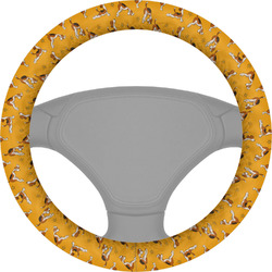 Yoga Dogs Sun Salutations Steering Wheel Cover