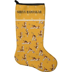 Yoga Dogs Sun Salutations Holiday Stocking - Single-Sided - Neoprene (Personalized)