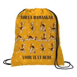 Yoga Dogs Sun Salutations Drawstring Backpack (Personalized)