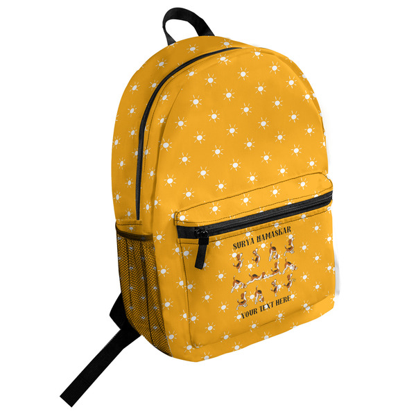 Custom Yoga Dogs Sun Salutations Student Backpack (Personalized)