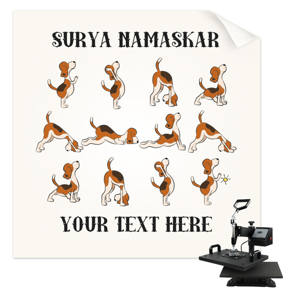 Custom Yoga Dogs Sun Salutations Sublimation Transfer - Youth / Women (Personalized)