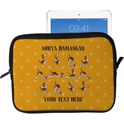 Yoga Dogs Sun Salutations Tablet Case / Sleeve - Large (Personalized)